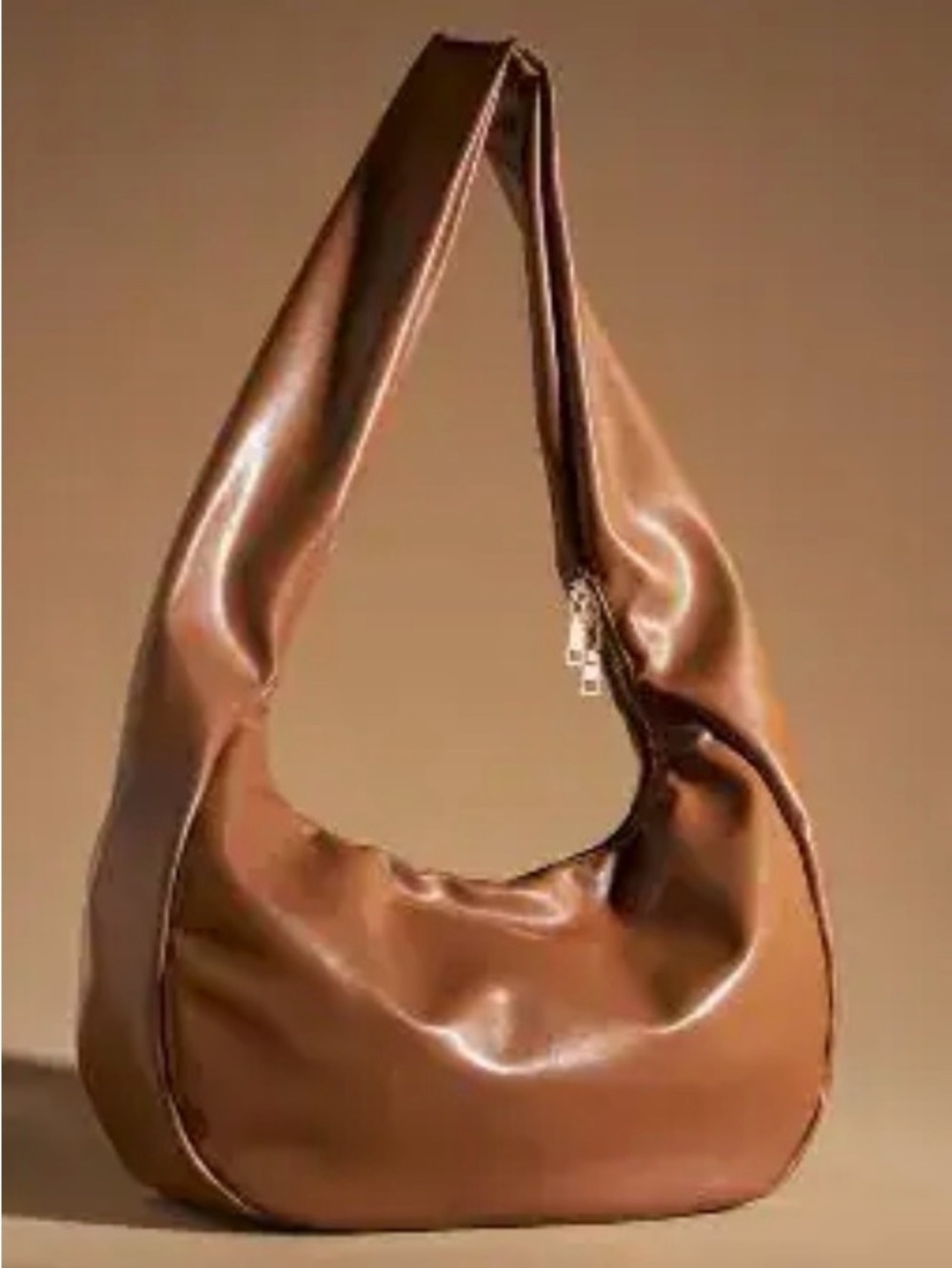 NWT - by Anthropology - Timmie Faux-Leather Slouchy Shoulder Bag